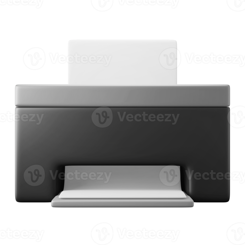 printer machine afdrukken document het dossier symbool gebruiker koppel thema 3d icoon illustratie renderen geïsoleerd png