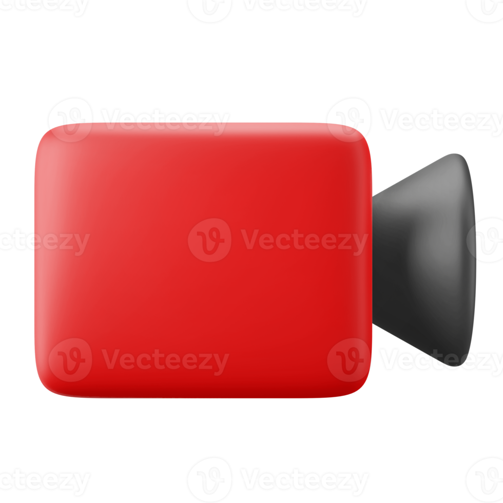 minimal video recording multimedia user interface theme 3d icon illustration render isolated png