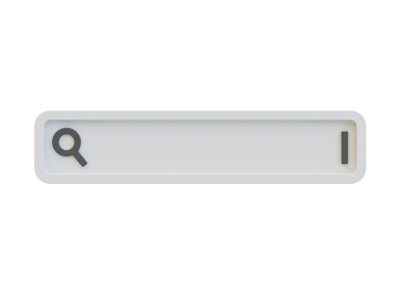 3d minimal blank search bar. SEO for better search results. web