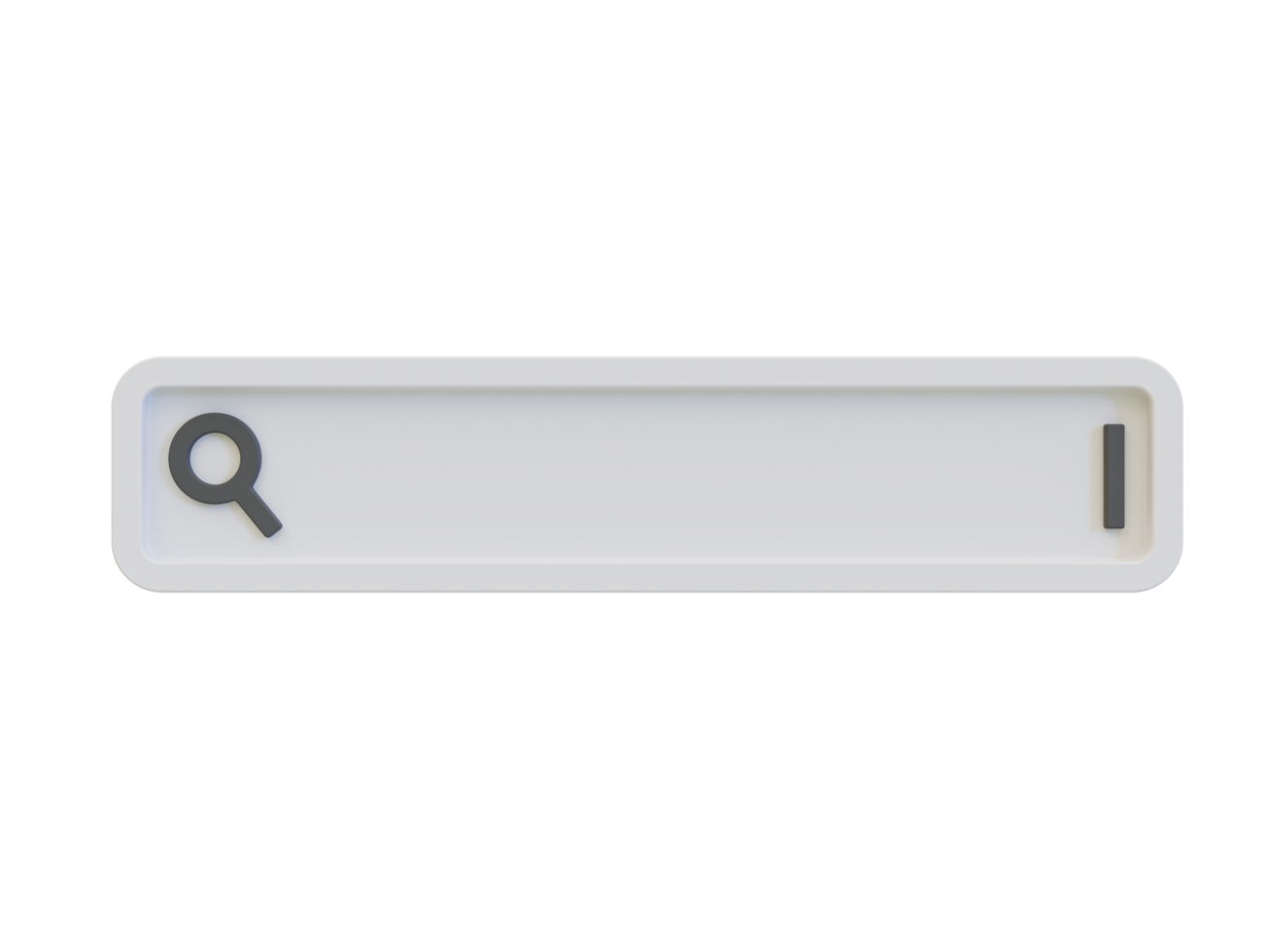3d minimal blank search bar. SEO for better search results. web browsing concept. 3d rendering illustration. png