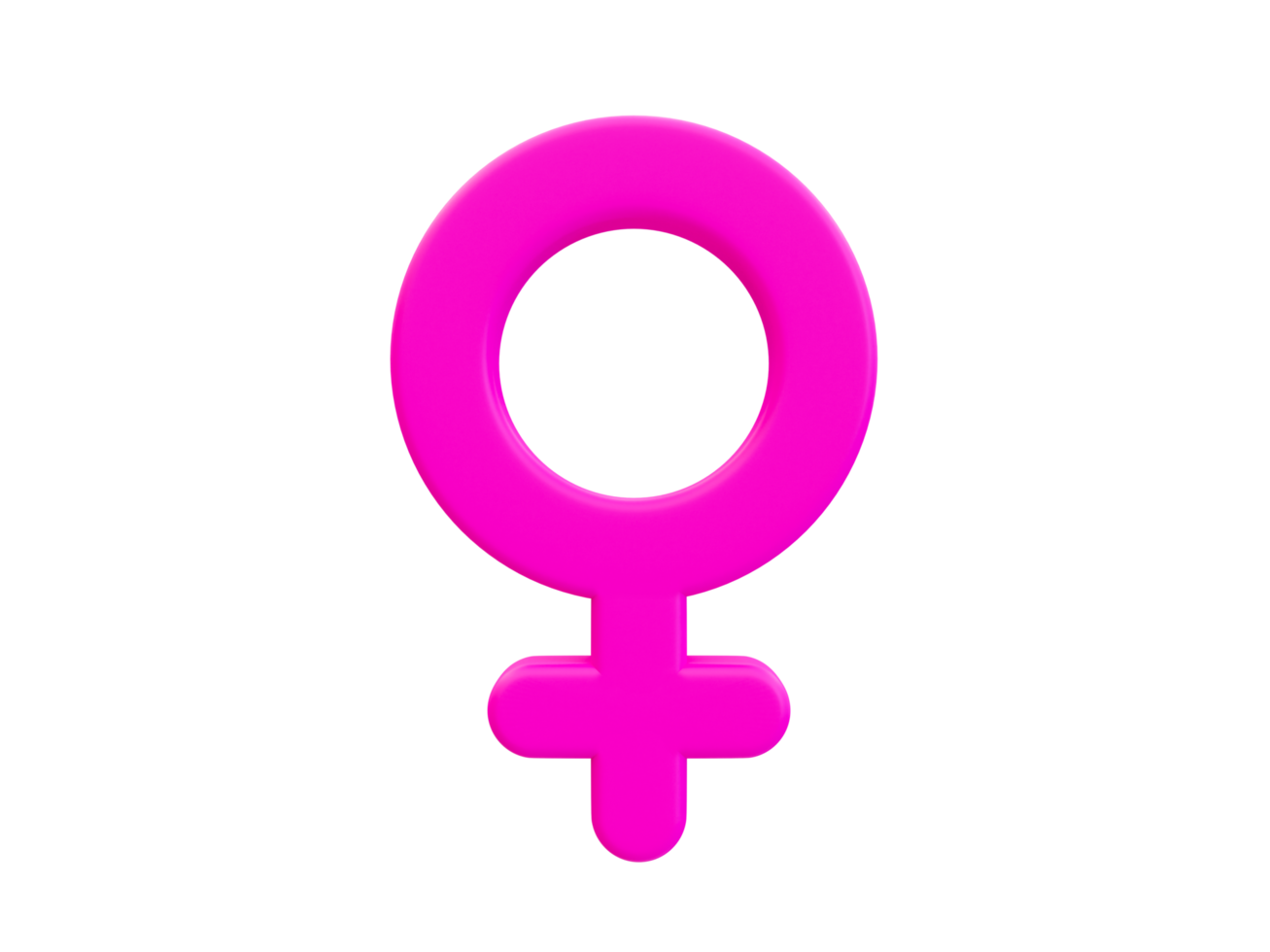 3d minimal Female gender symbols. 3d illustration. png