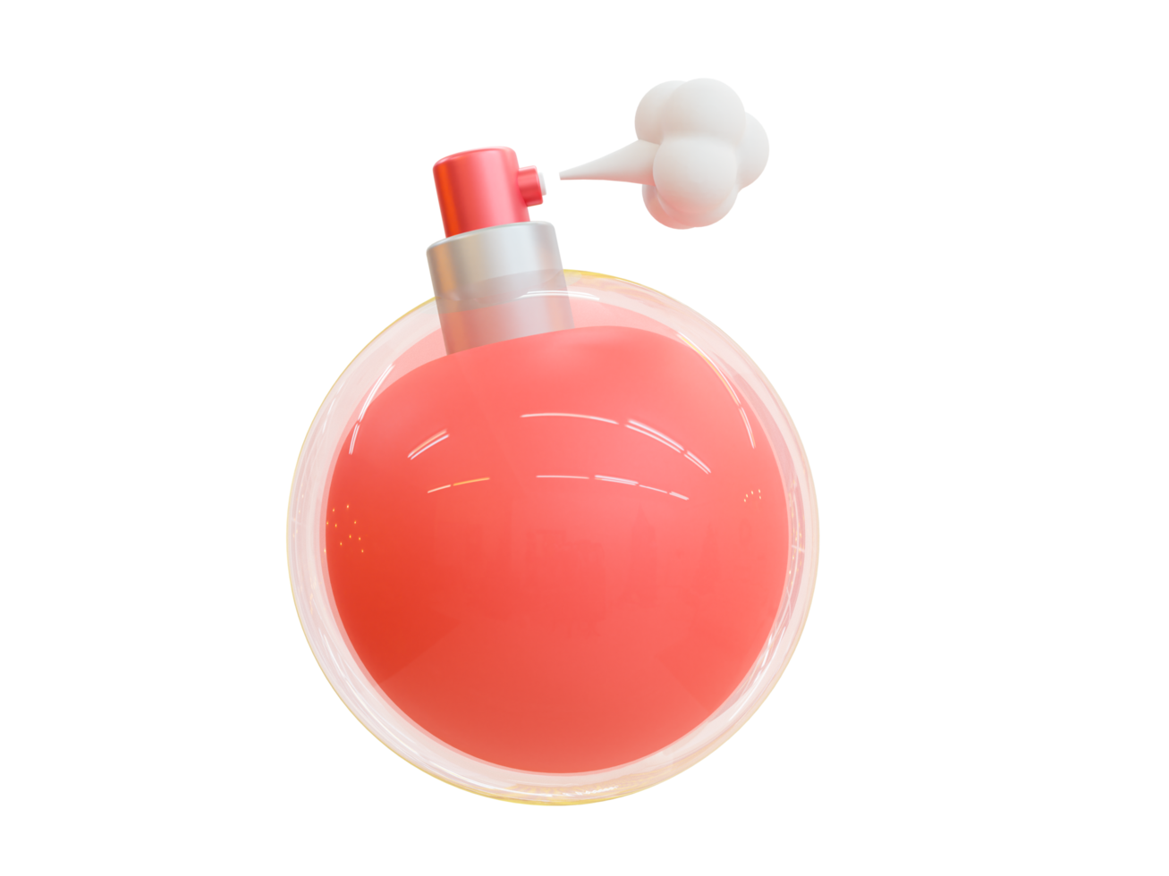 3d minimal romantic perfume. valentine compositions. 3d illustration. png