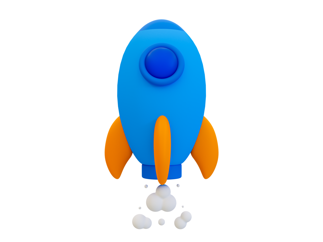 3d minimal rocket launching. business start-up concept. 3d rendering illustration. png