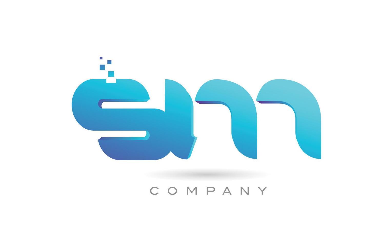 Diseño de combinación de iconos del logotipo de la letra del alfabeto sm. plantilla creativa para negocios y empresas. vector