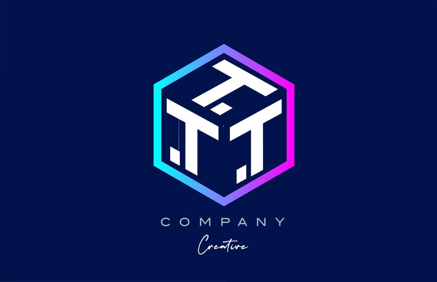 pink blue XXXXXXXXX three letter cube alphabet letter logo icon design with polygon design. Creative template for company and business vector