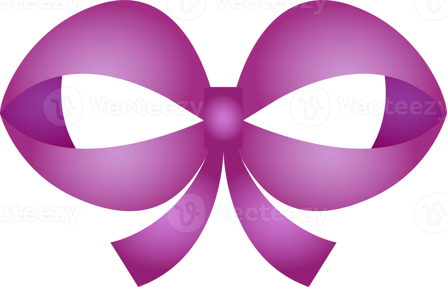 Colored bow. Decorative design element. PNG with transparent background.