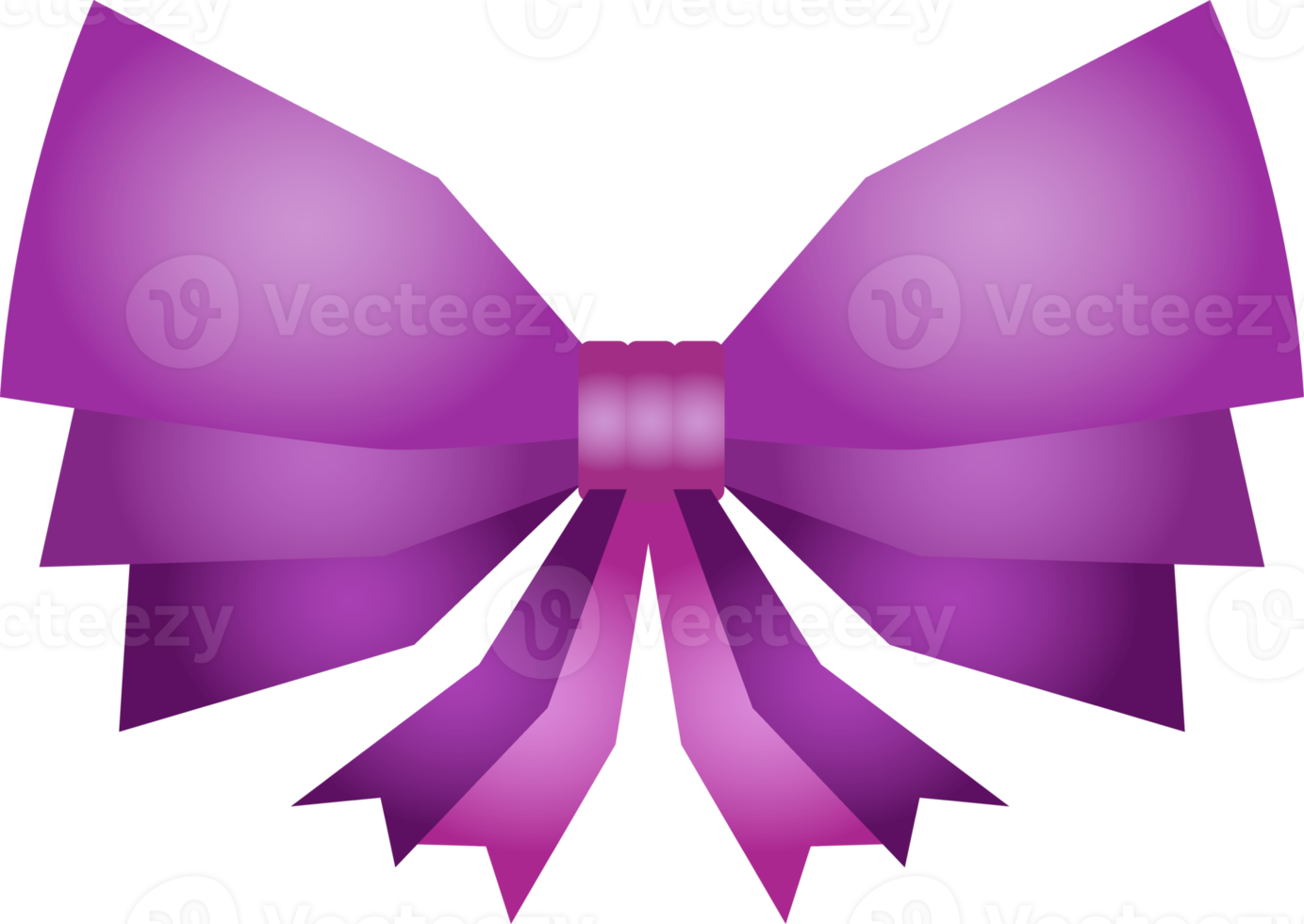 Colored bow. Decorative design element. PNG with transparent background.