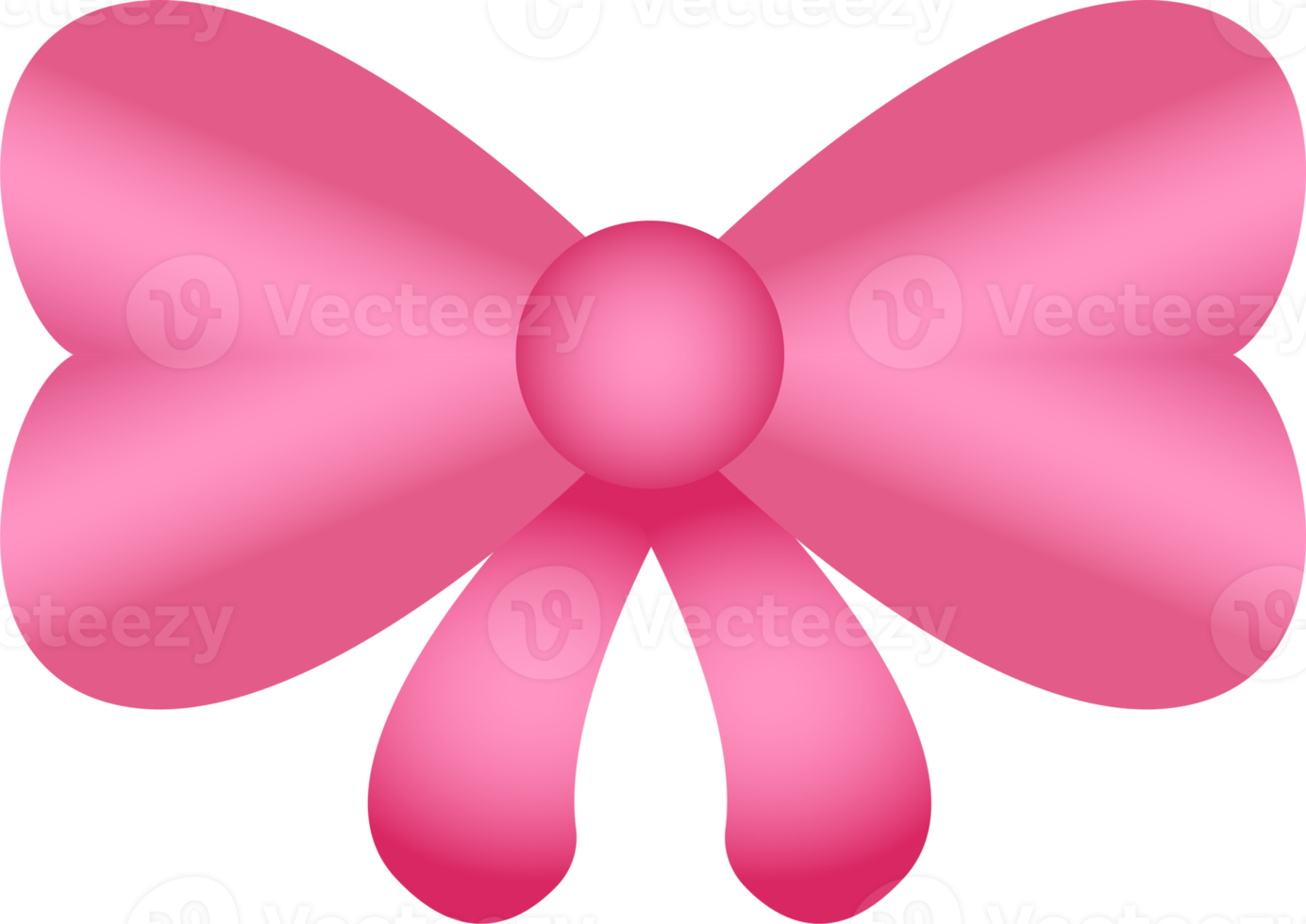 Colored bow. Decorative design element. PNG with transparent background.