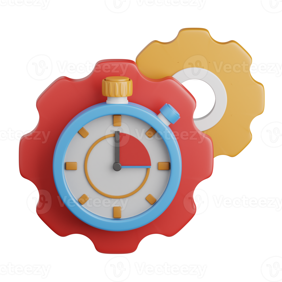 3d rendering time management isolated useful for business, industry, company, corporate and finance png