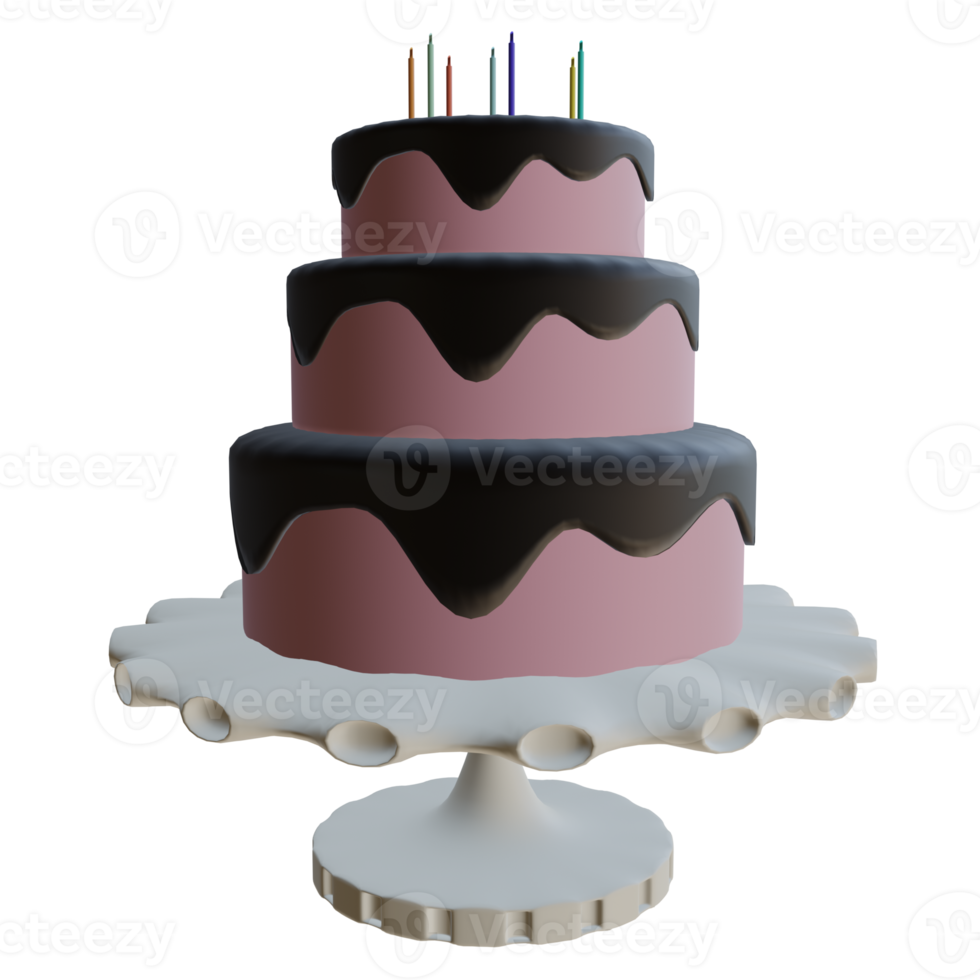 3d birthday cake png