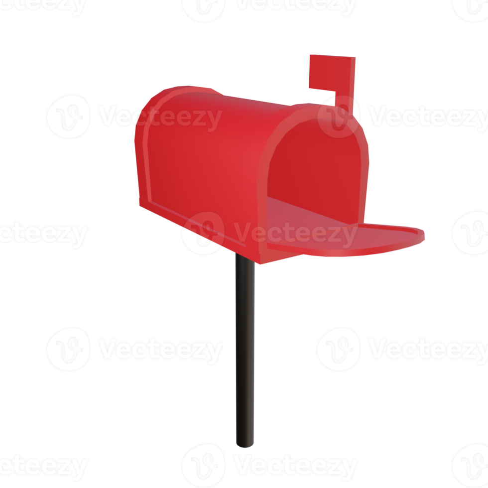 Mailbox 3d rendering png