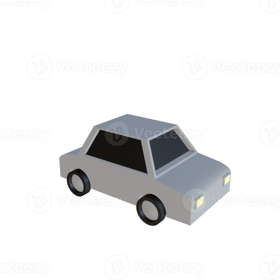 voiture 3d low poly png