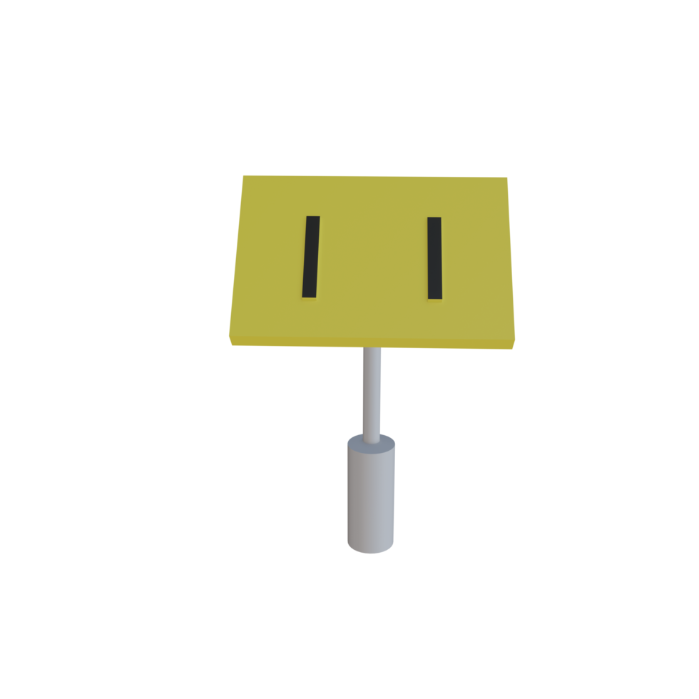 panneau de signalisation 3D png