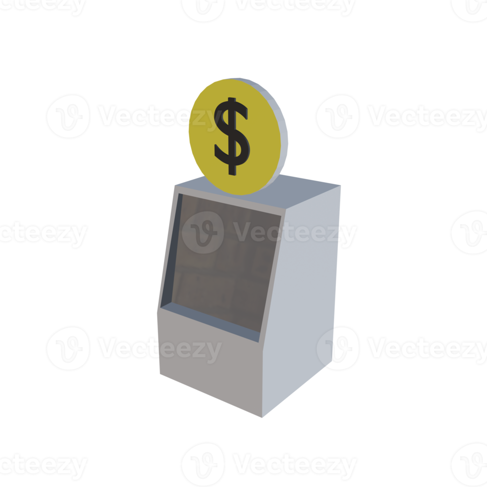 atm machine 3d png