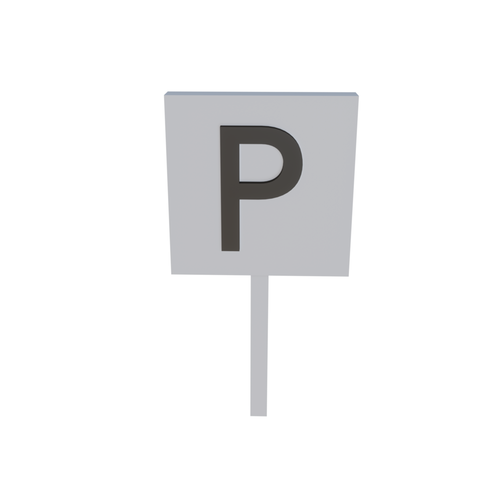 3d Parking Area Sign png