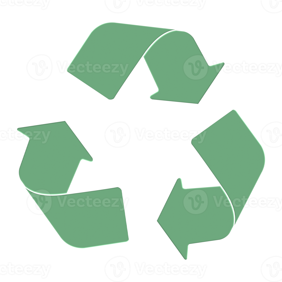 Recycling-Symbol isoliert auf transparentem Hintergrund - Png-Format png