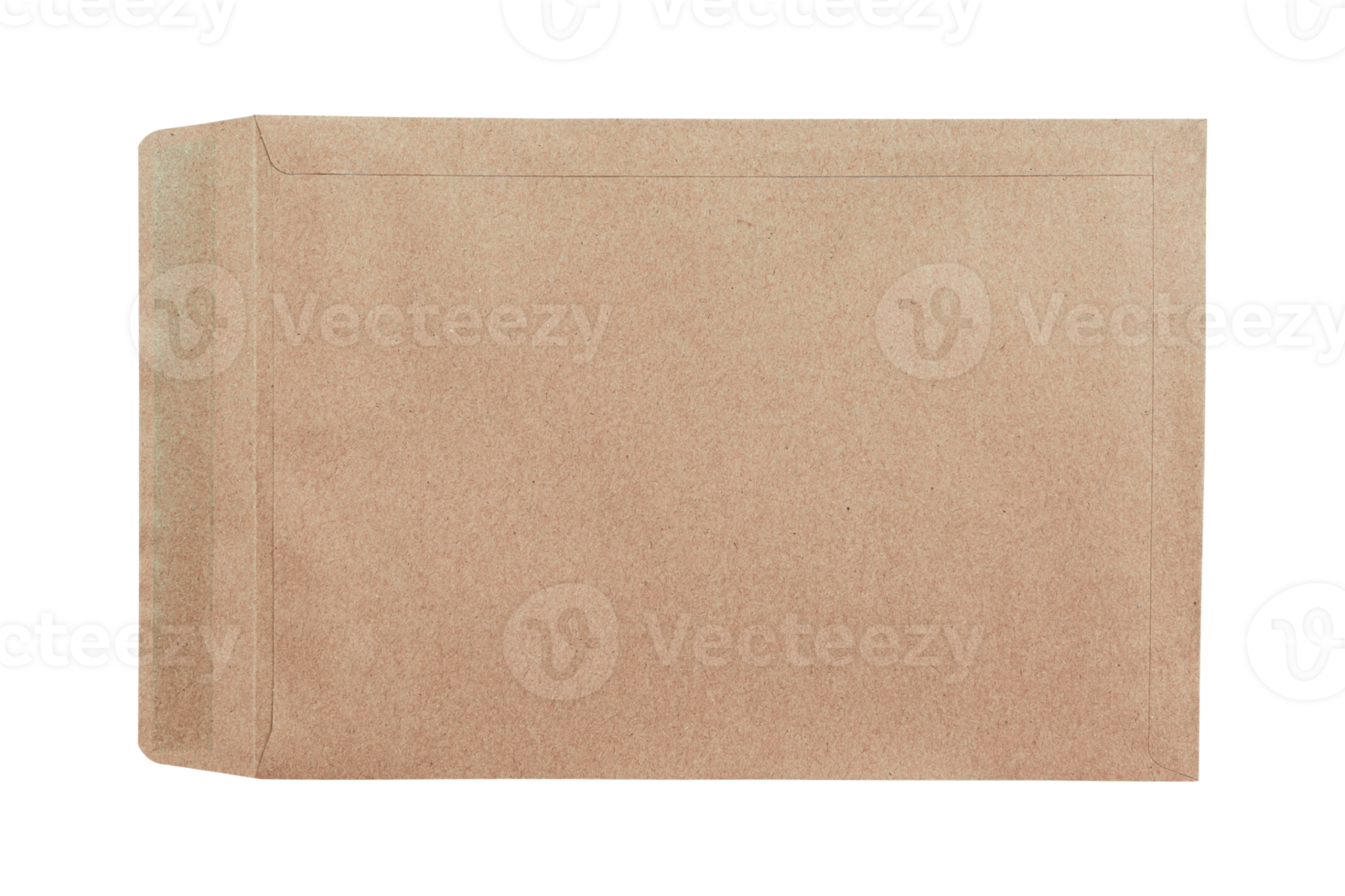 Brown envelope isolated on transparent background PNG file.