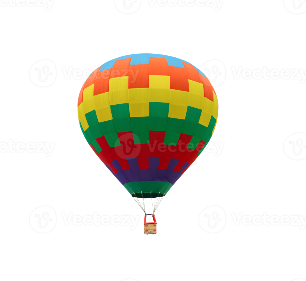 Colorful Hot Air Balloon Floating Isolated png