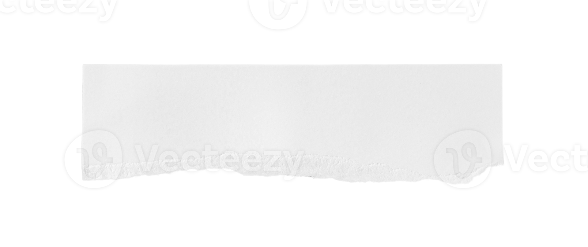 White ripped piece of paper isolated on transparent background PNG file