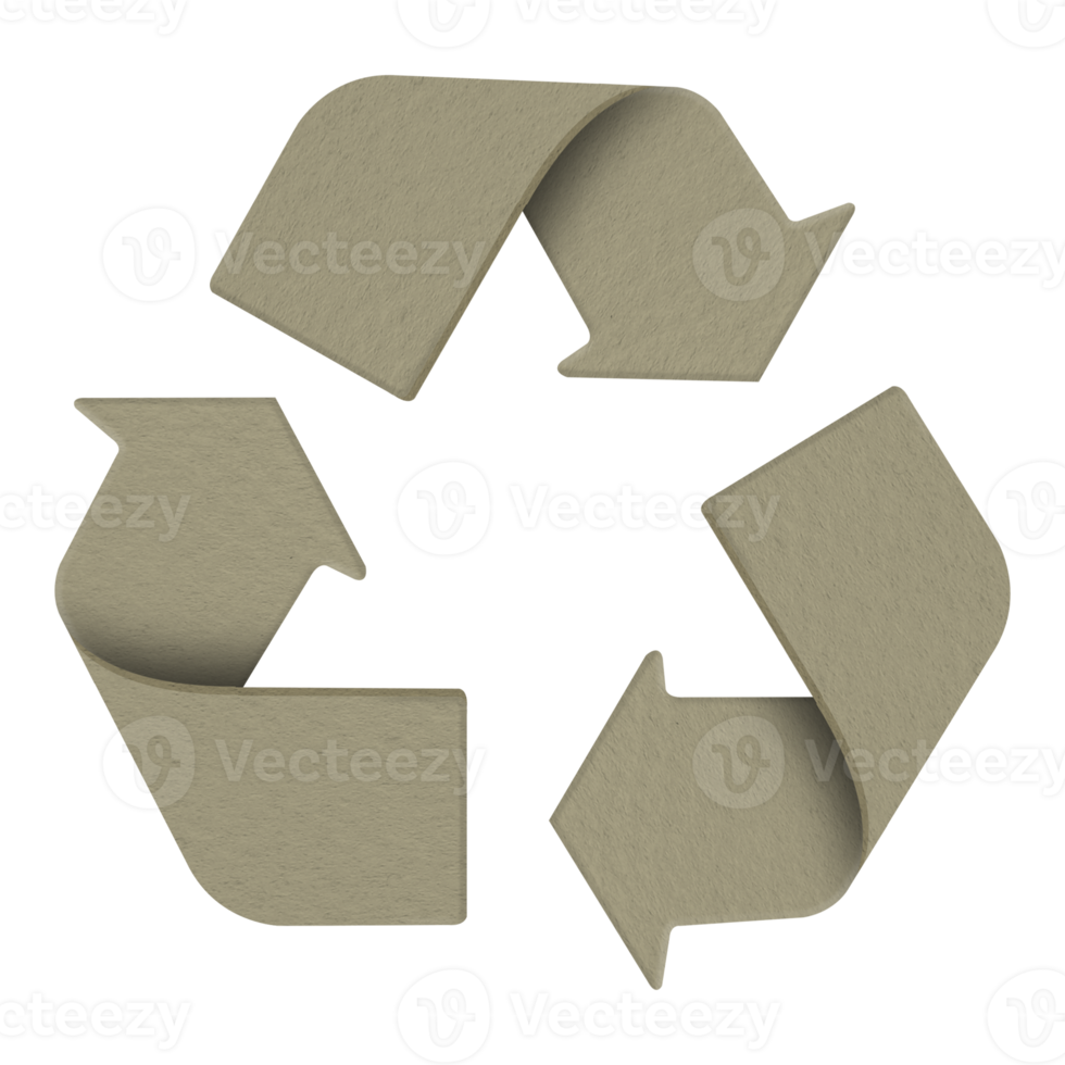 Recycling-Symbol isoliert auf transparentem Hintergrund - Png-Format png