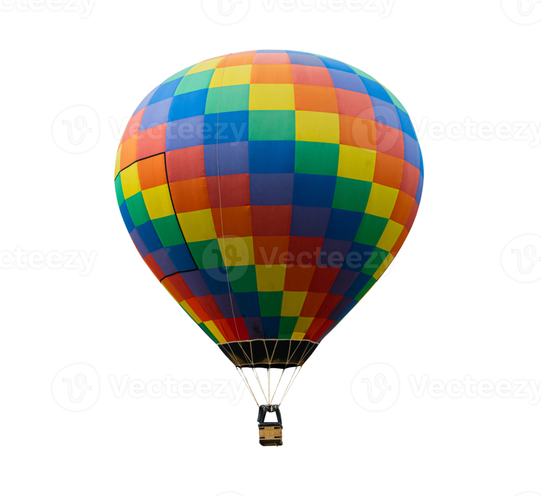 Colorful Hot Air Balloon Floating Isolated png