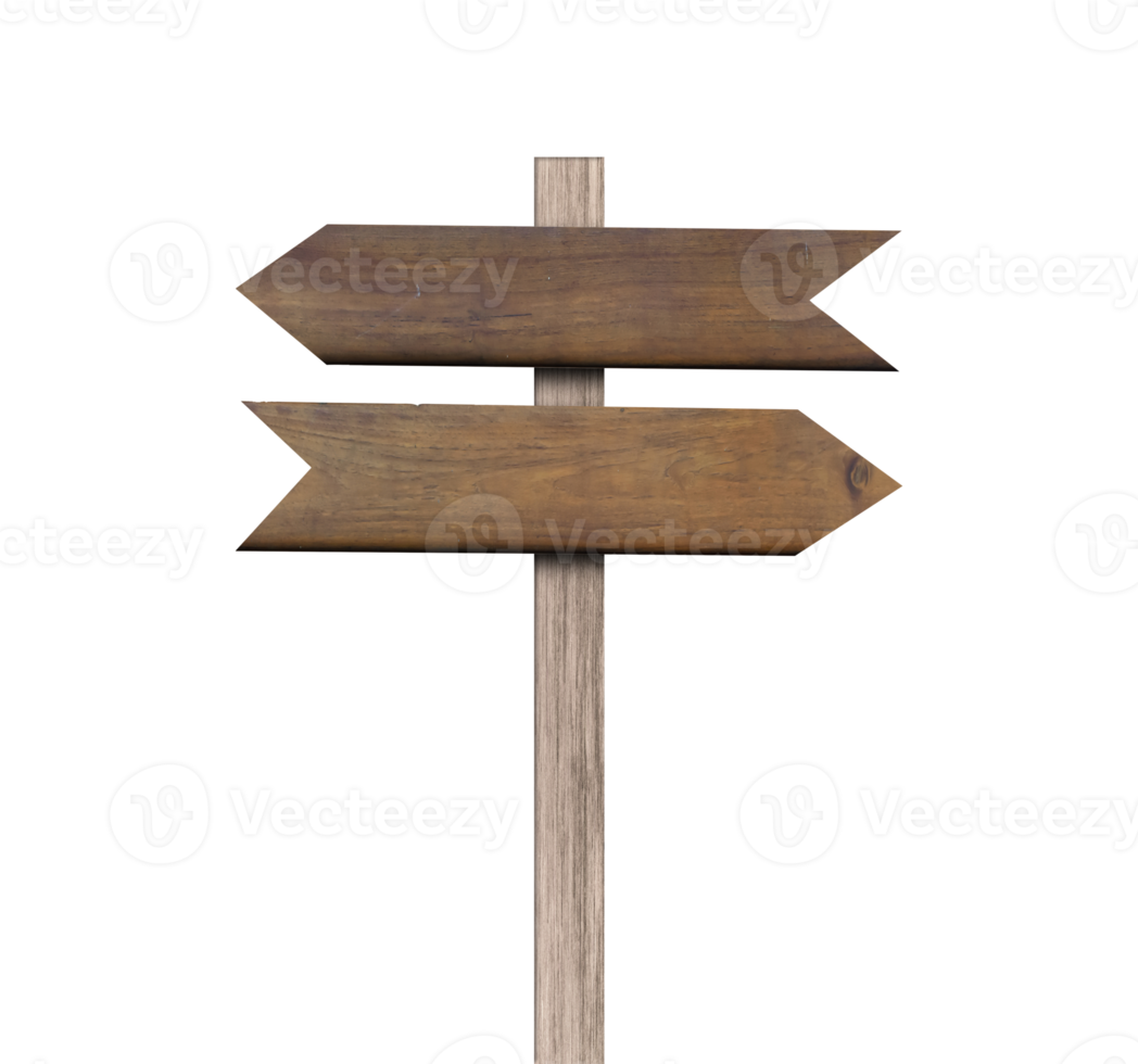 Wood arrow sign isolated png