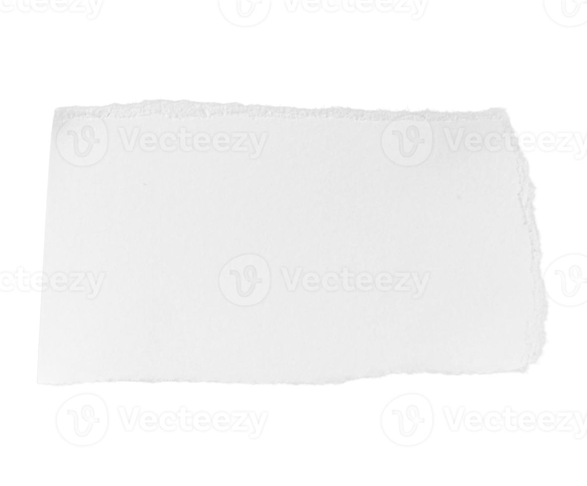 pedazo de papel rasgado blanco aislado en un archivo png de fondo transparente