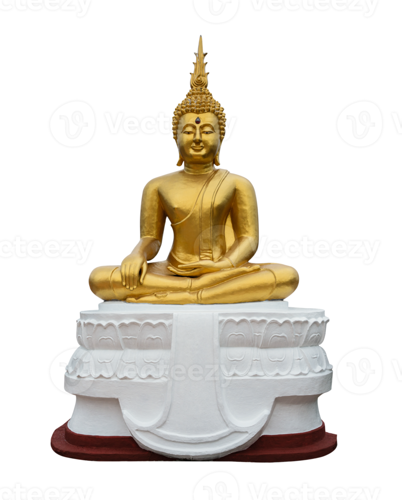 Golden buddha isolated - PNG format.