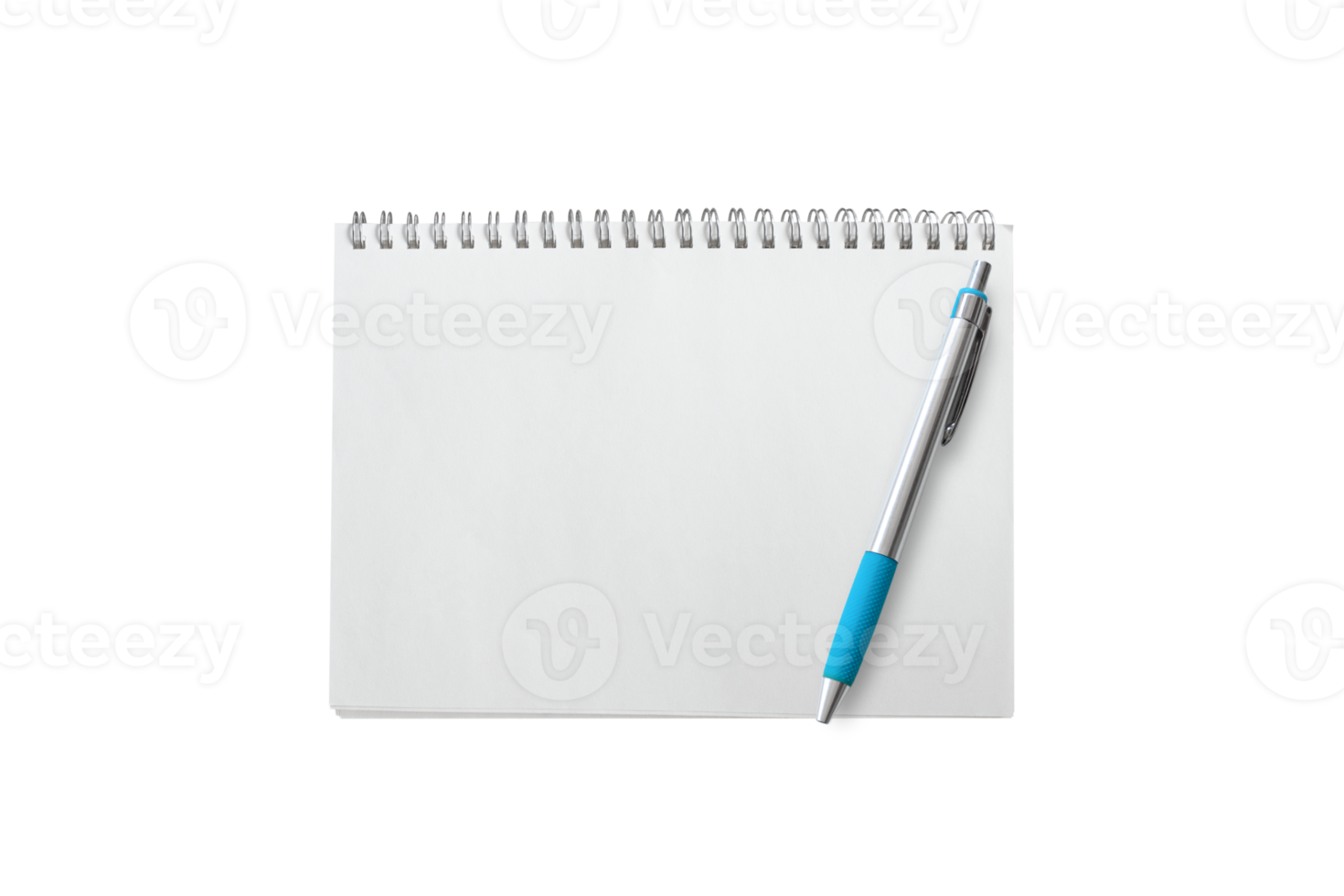 cuaderno en blanco con bolígrafo aislado png