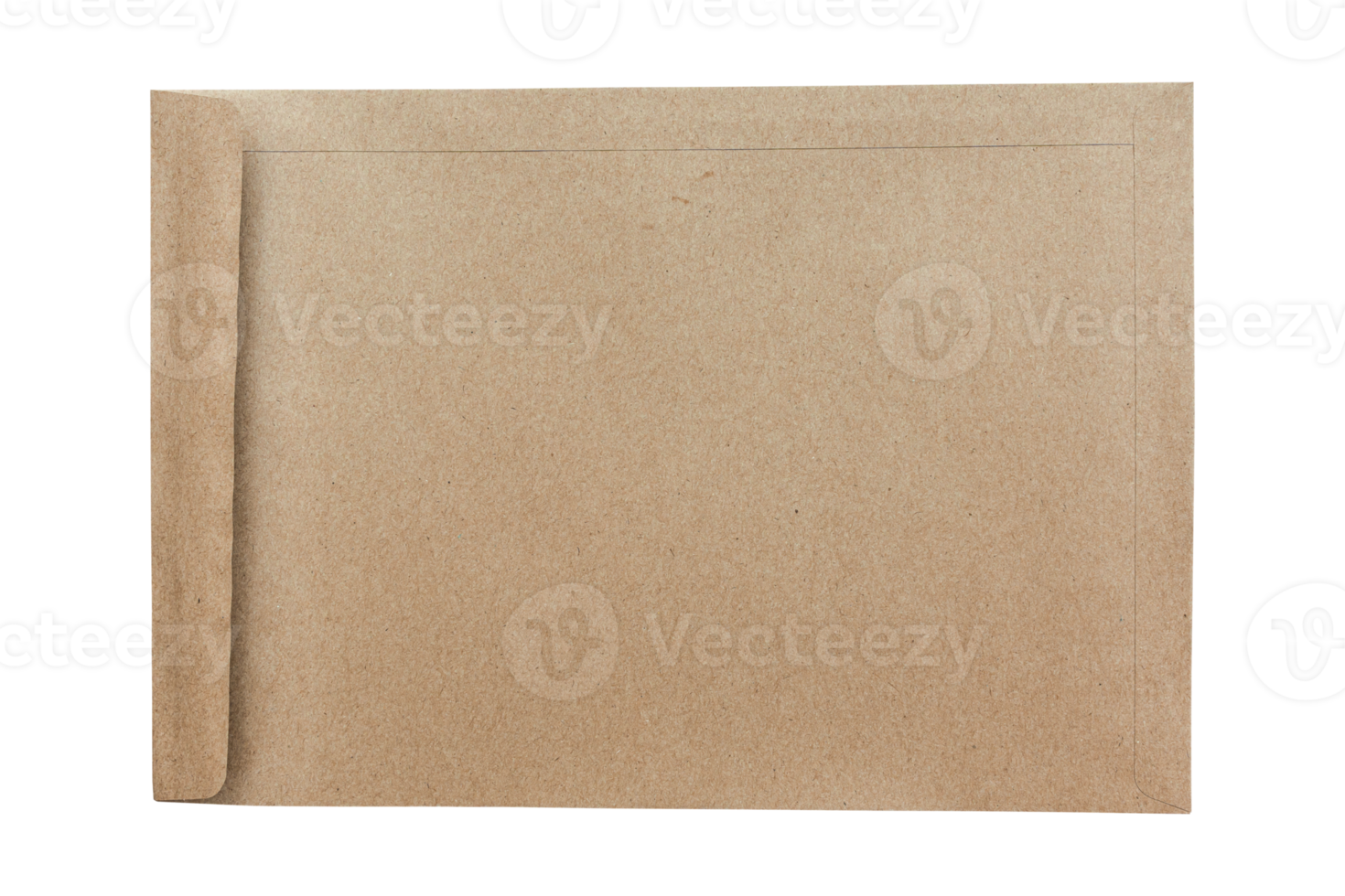 Brown envelope isolated on transparent background PNG file.