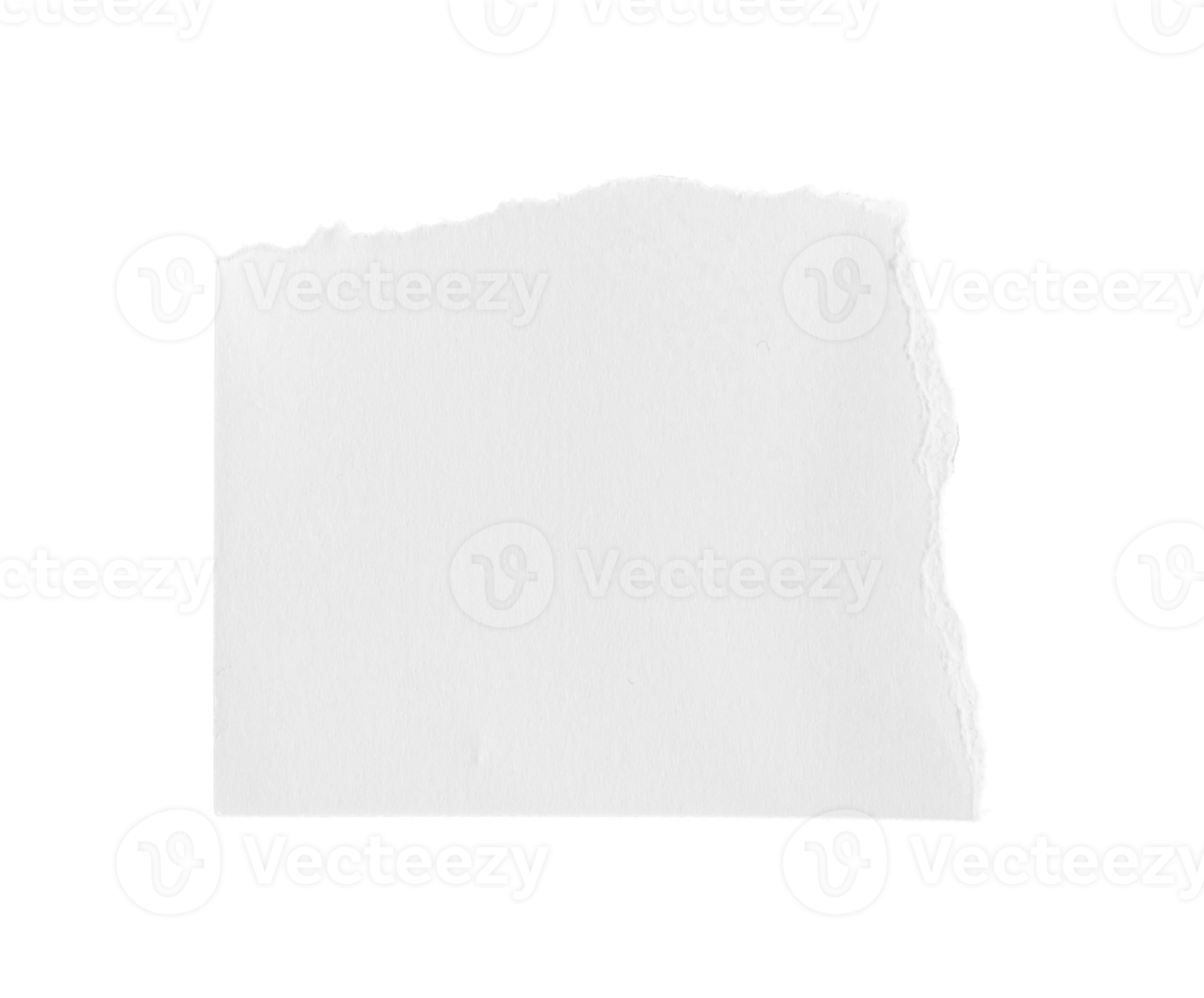 pedazo de papel rasgado blanco aislado en un archivo png de fondo transparente