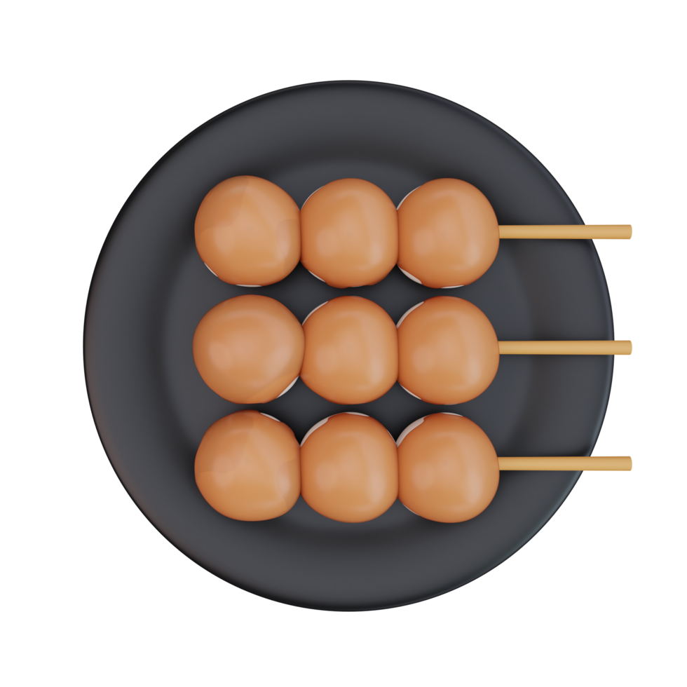 3d illustration of asian food dango,japanese food 18743198 PNG