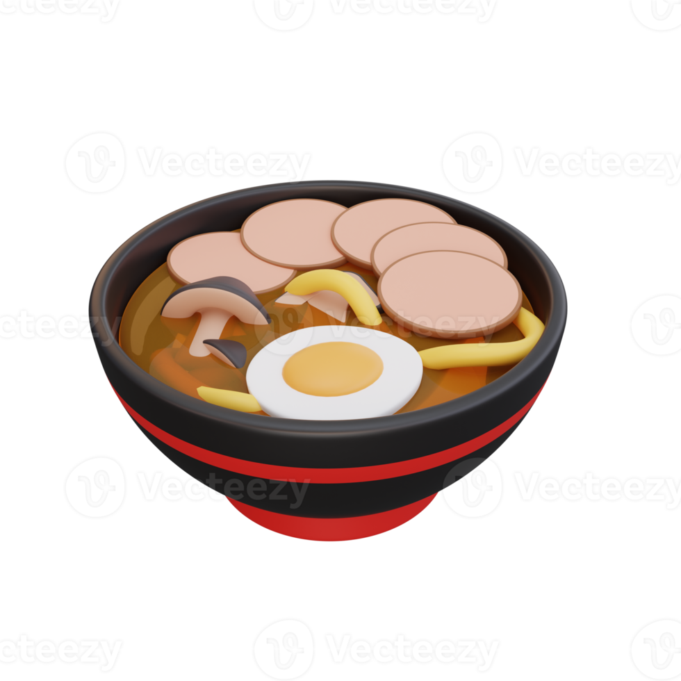 3d illustration av asiatisk mat Ramen, japansk mat png