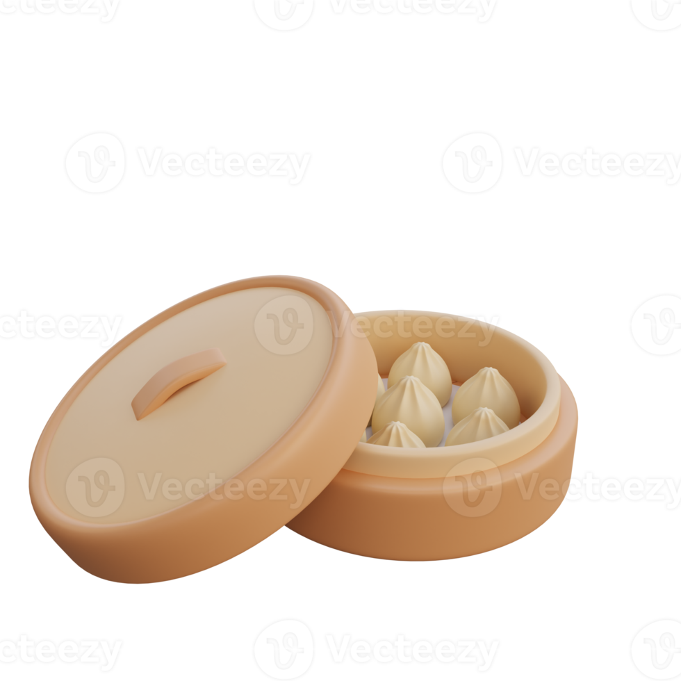 3d illustration of asian food Dumpling png
