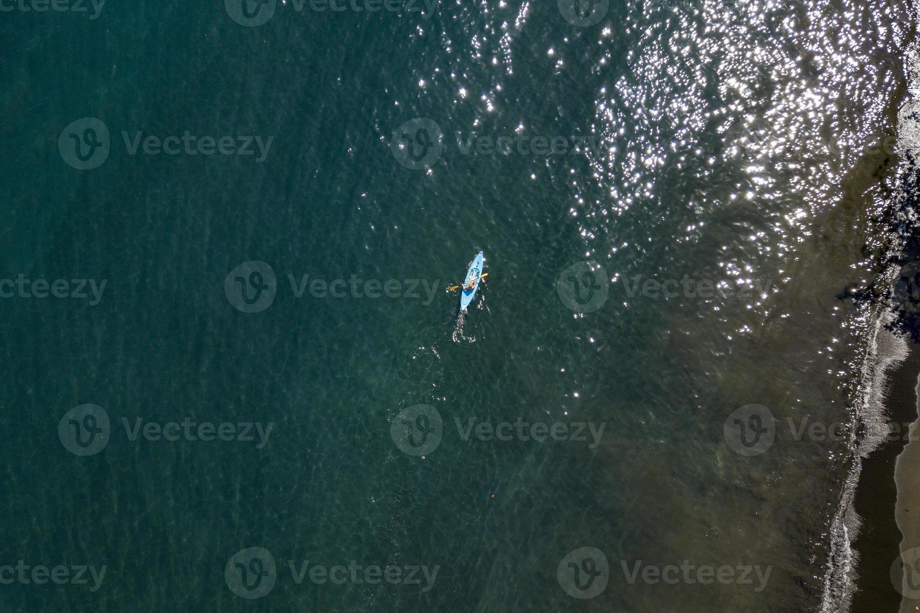 Canoe kayak paddling in French Polynesia Tahiti Island tropical