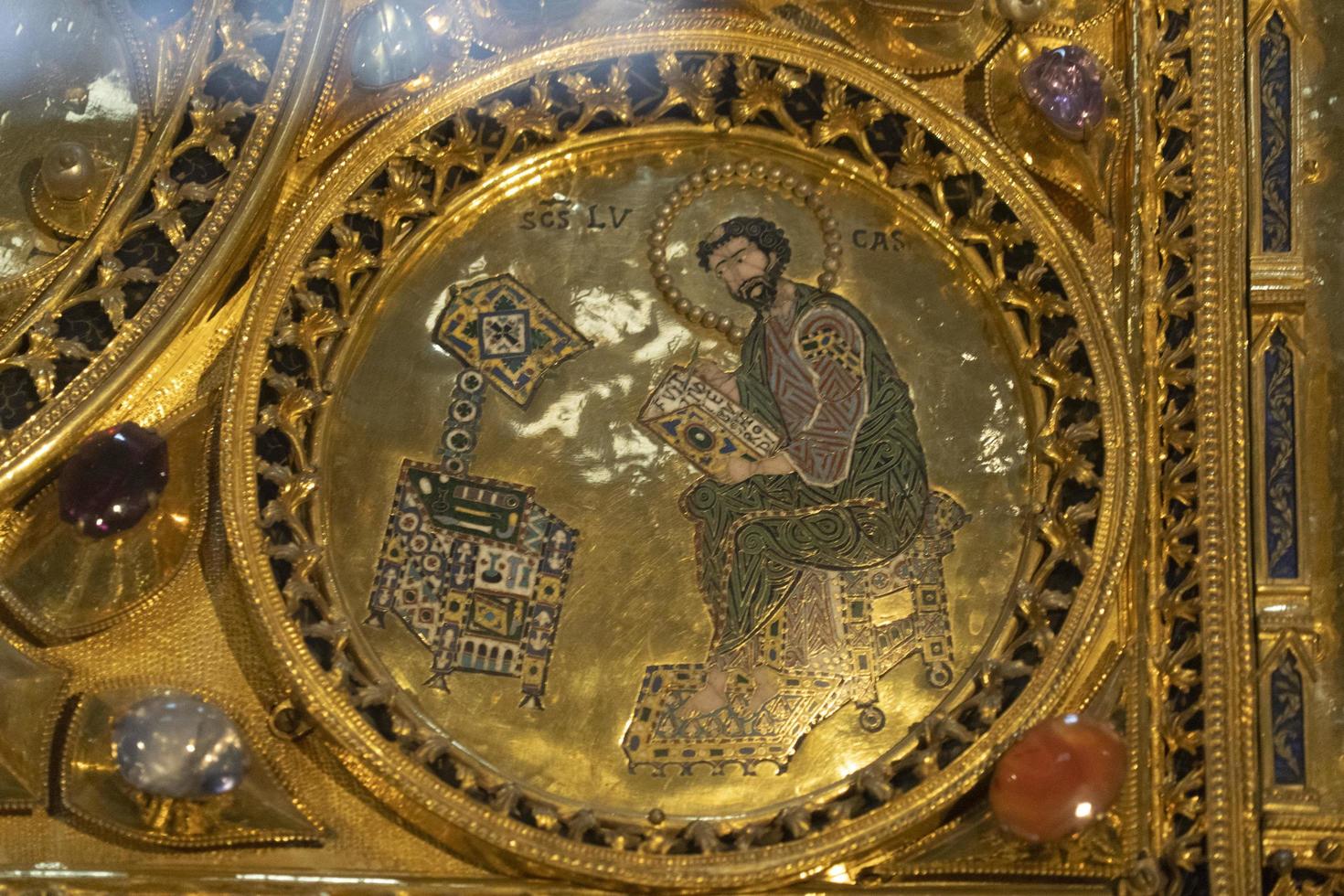 VENICE, ITALY - SEPTEMBER 17 2019 - Interiors of St. Mark's Cathedral Golden Pall photo