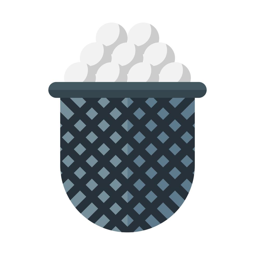 Golf basket icon in flat style vector