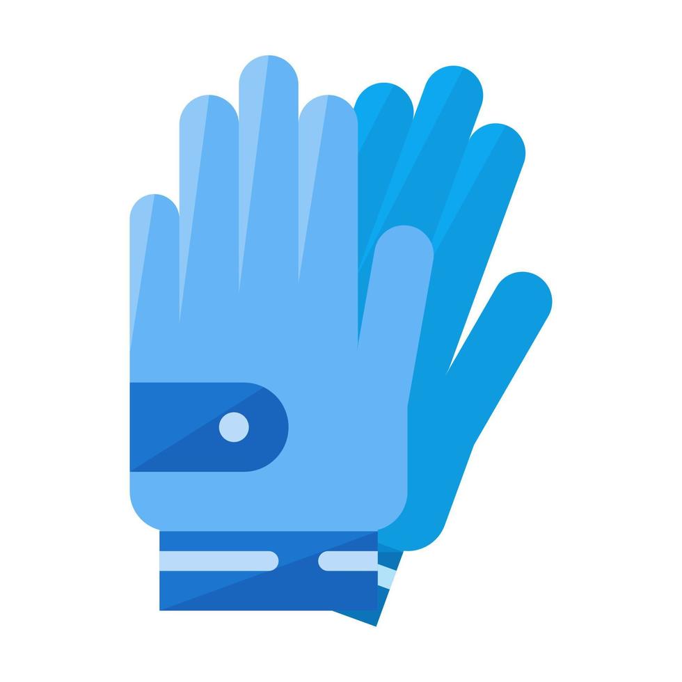 Golf mittens, glove icon in flat style vector