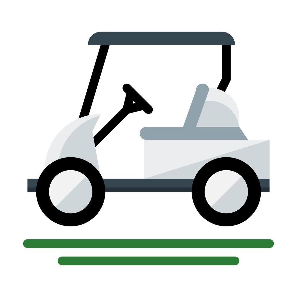 carro de golf, icono de coche buggy en vector de estilo plano