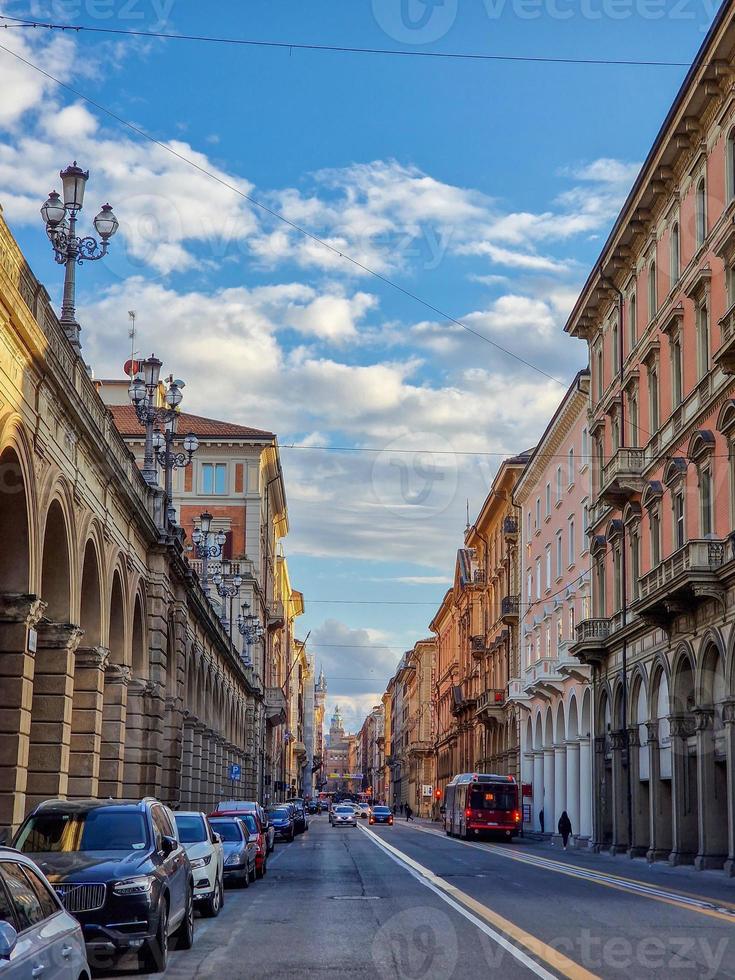 bologna indipendenza independence street aerial view photo