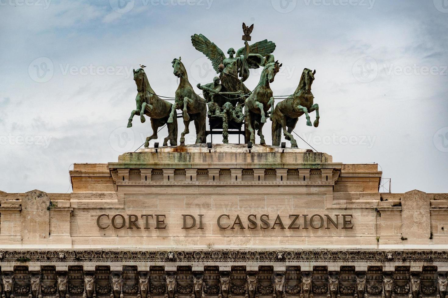 Rome corte di cassazione palace view on cloudy day photo