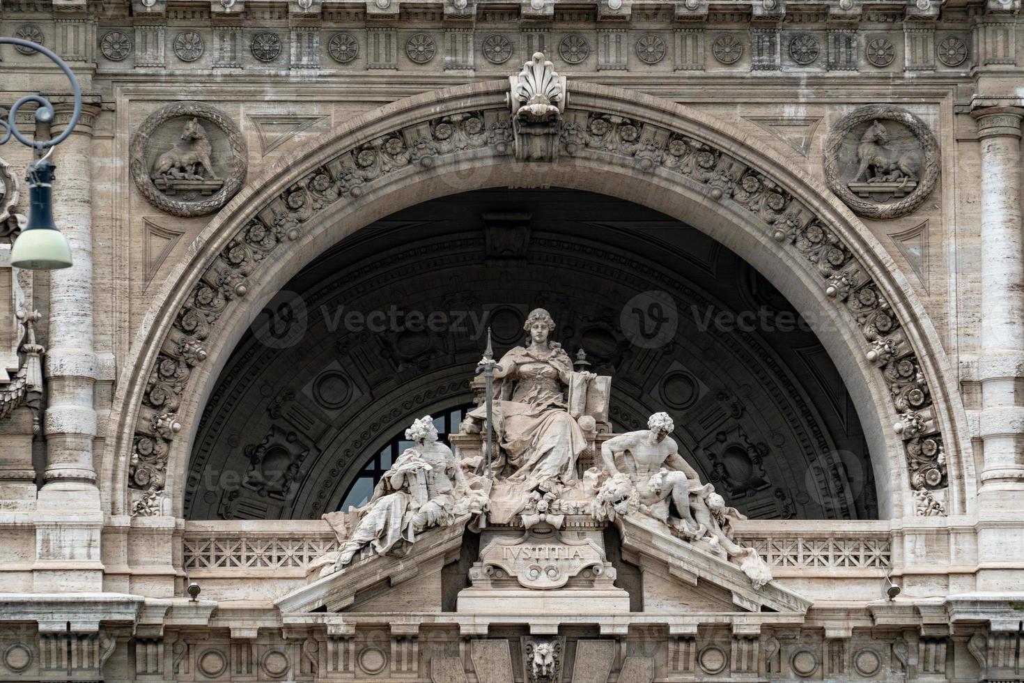 Rome corte di cassazione palace view on cloudy day photo