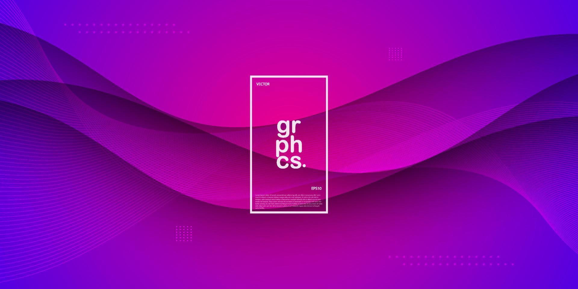 bright wave purple violet vector background with gradient color and dynamic lines style on background. modern background for presentation. Eps10 vector