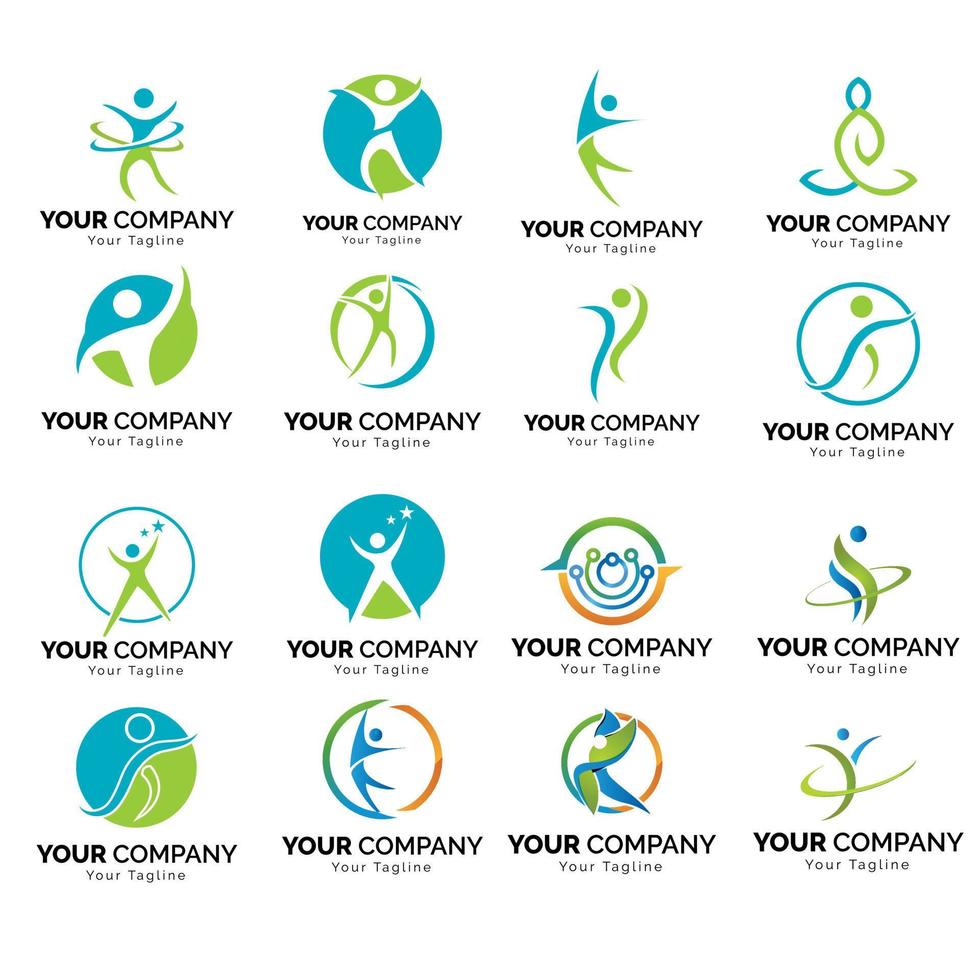 Set of Vector Logos for Healing Pro Vector