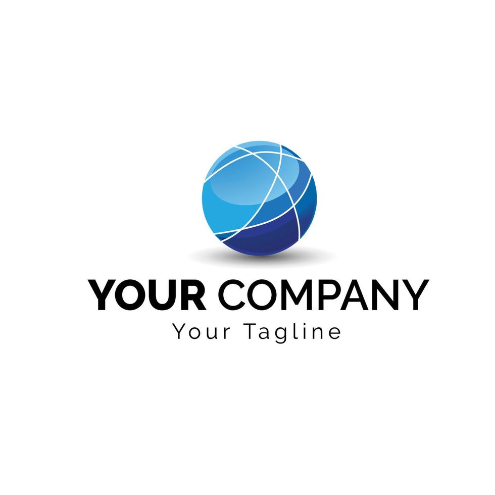 abstract geometric company corporate business unique Logo design set best collection yellow blue navy color Free Vector
