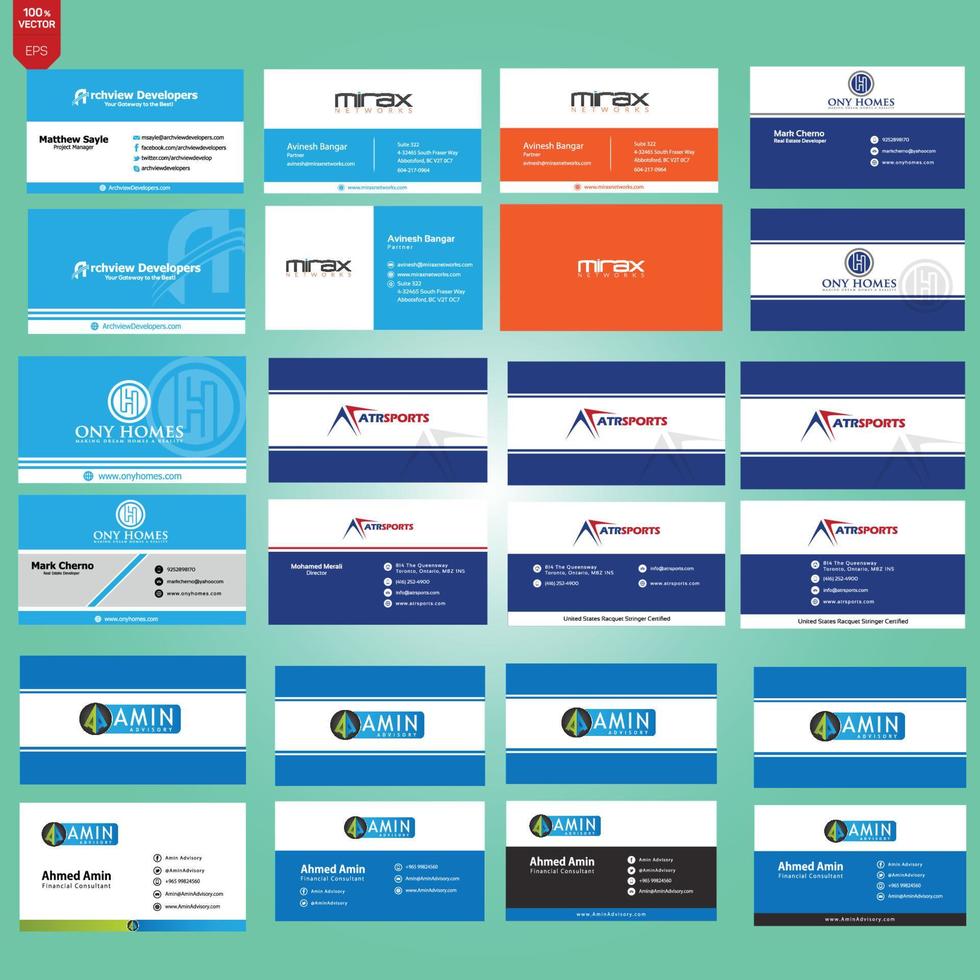 Creative Business Card Template Pro Vector