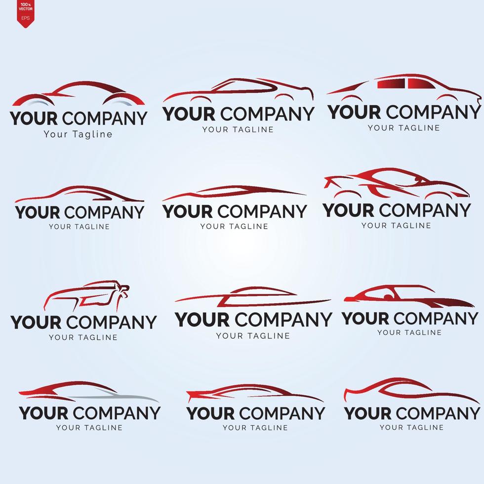 conjunto de vector de logotipo de coche vector gratis