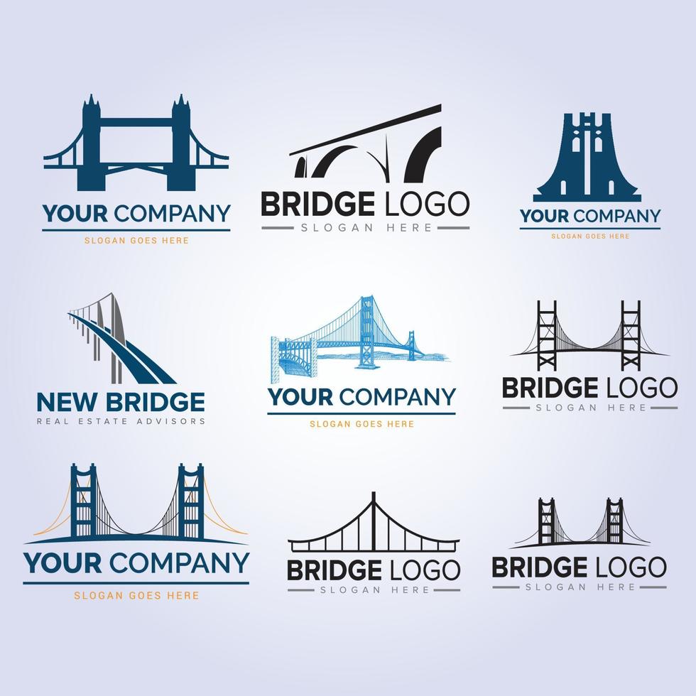 plantilla de logotipo de puente pro vector