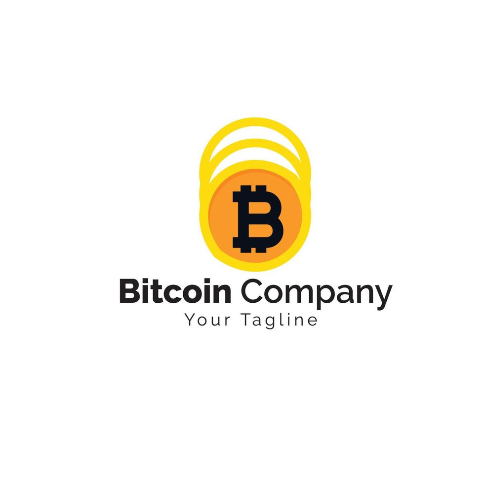 vector libre de plantilla de diseño de ilustración de logotipo de bitcoin