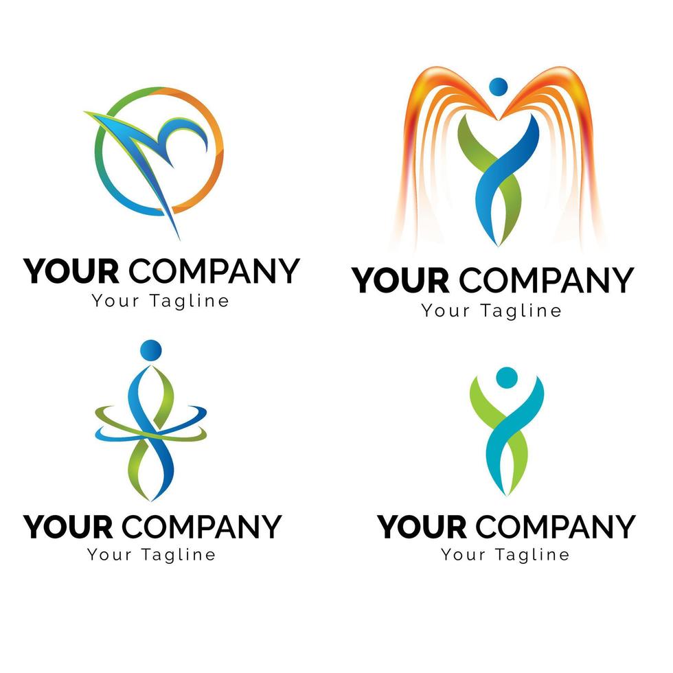 Set of Vector Logos for Healing Pro Vector